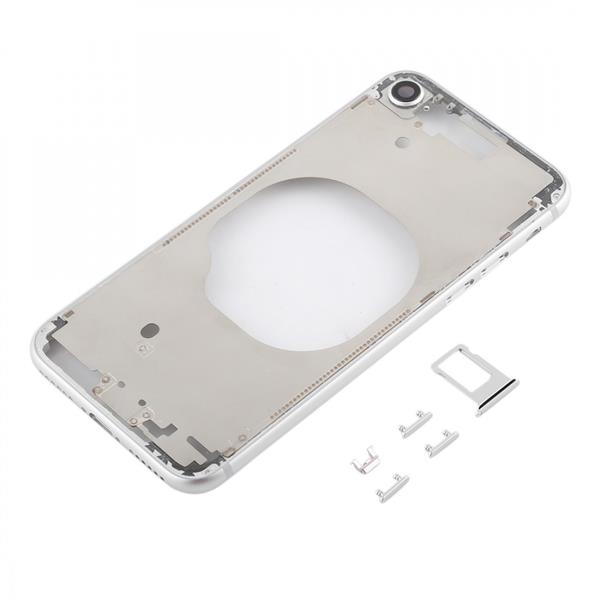 Transparent Back Cover with Camera Lens & SIM Card Tray & Side Keys for iPhone 8 (White) iPhone Replacement Parts Apple iPhone 8