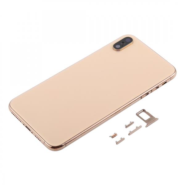 Back Cover with Camera Lens & SIM Card Tray & Side Keys for iPhone XS Max(Gold) iPhone Replacement Parts Apple iPhone XS Max