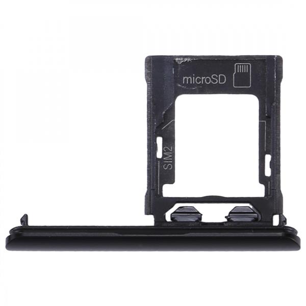 SIM / Micro SD Card Tray, Double Tray for Sony Xperia XZ1(Black) Sony Replacement Parts Sony Xperia XZ1