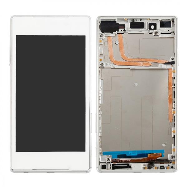 LCD Screen and Digitizer Full Assembly with Frame for Sony Xperia Z5(White) Sony Replacement Parts Sony Xperia Z5