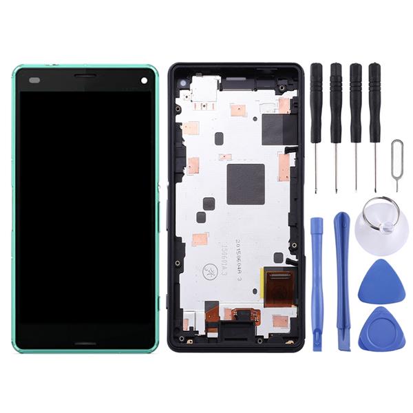 LCD Screen and Digitizer Full Assembly with Frame for Sony Xperia Z3 Mini Compact (Green) Sony Replacement Parts Sony Xperia Z3 Mini Compact