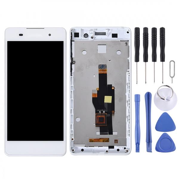 LCD Screen and Digitizer Full Assembly with Frame for Sony Xperia E5 F3311 F3313(White) Sony Replacement Parts Sony Xperia E5