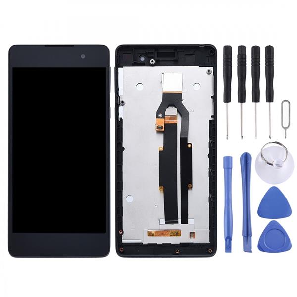 LCD Screen and Digitizer Full Assembly with Frame for Sony Xperia E5 F3311 F3313(Black) Sony Replacement Parts Sony Xperia E5