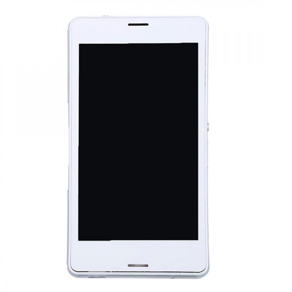 LCD Screen and Digitizer Full Assembly with Frame for Sony Xperia Z3 Mini Compact(White) Sony Replacement Parts Sony Xperia Z3 Mini Compact