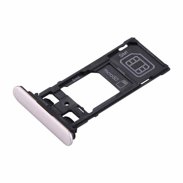 for Sony Xperia XZs (Dual SIM Version) SIM & Micro SD / SIM Card Tray(Silver) Sony Replacement Parts Sony Xperia XZs (Dual SIM Version) SIM & Micro SD