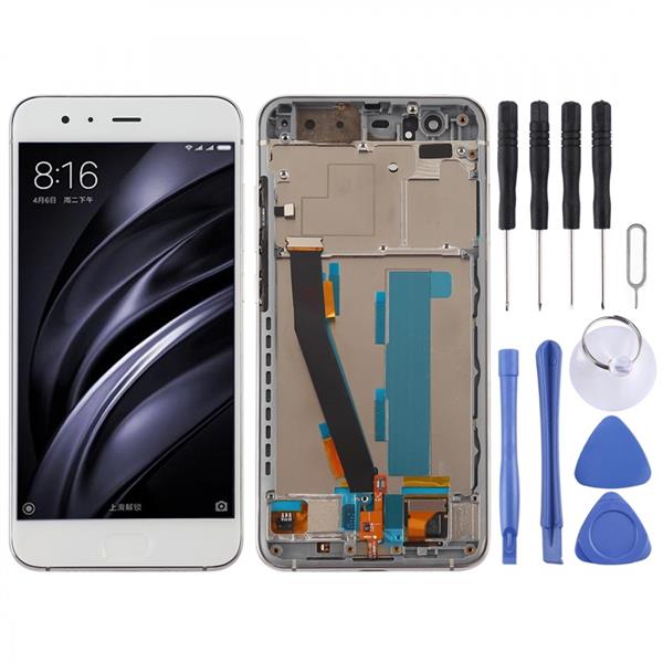 LCD Screen and Digitizer Full Assembly with Frame for Xiaomi Mi 6(White) Xiaomi Replacement Parts Xiaomi Mi 6