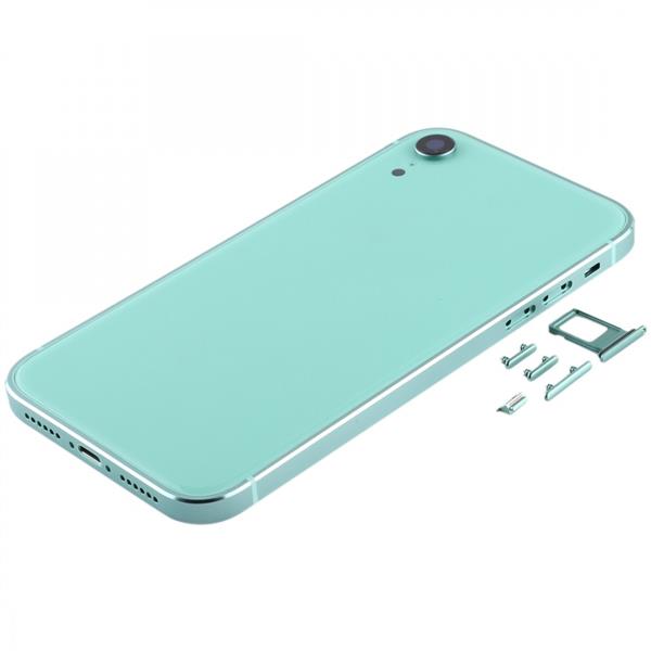 Square Frame Battery Back Cover with SIM Card Tray & Side keys for iPhone XR(Green) iPhone Replacement Parts Apple iPhone XR