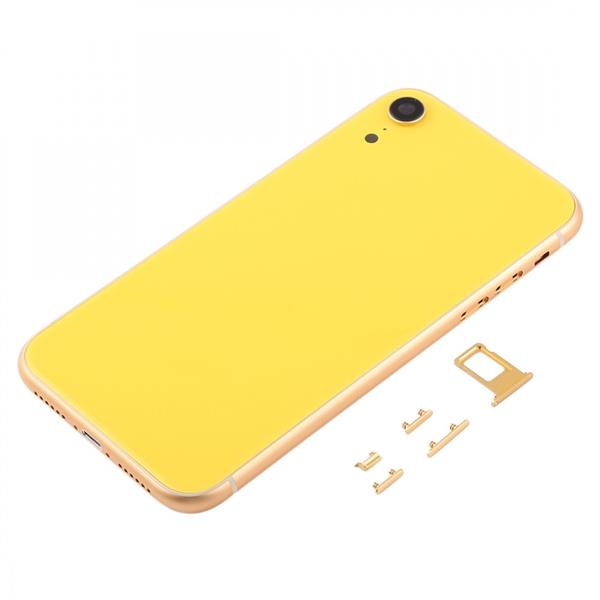 Back Housing Cover with Camera Lens & SIM Card Tray & Side Keys for iPhone XR(Yellow) iPhone Replacement Parts Apple iPhone XR