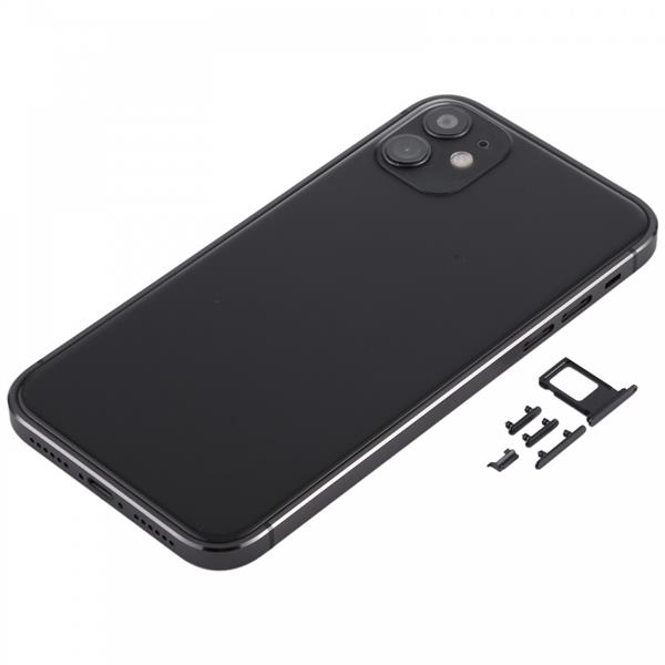 Back Housing Cover with Appearance Imitation of iPhone 12 for iPhone XR(Black) iPhone Replacement Parts Apple iPhone XR