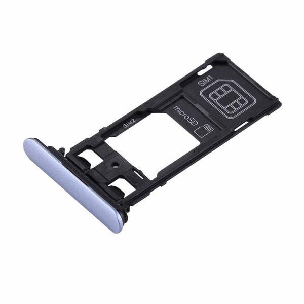 for Sony Xperia XZs (Dual SIM Version) SIM & Micro SD / SIM Card Tray(Blue) Sony Replacement Parts Sony Xperia XZs (Dual SIM Version) SIM & Micro SD