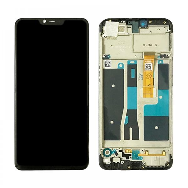 LCD Screen and Digitizer Full Assembly with Frame for OPPO A5 (Black) Oppo Replacement Parts Oppo A5