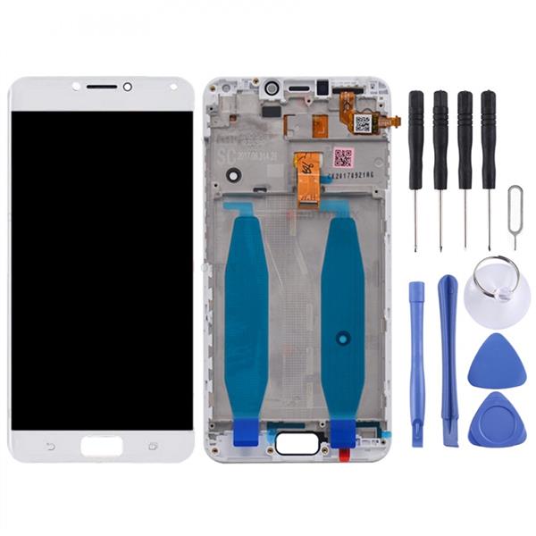 LCD Screen and Digitizer Full Assembly with Frame for Asus Zenfone 4 Max ZC554KL X00ID (White) Asus Replacement Parts Asus ZenFone 4 Max
