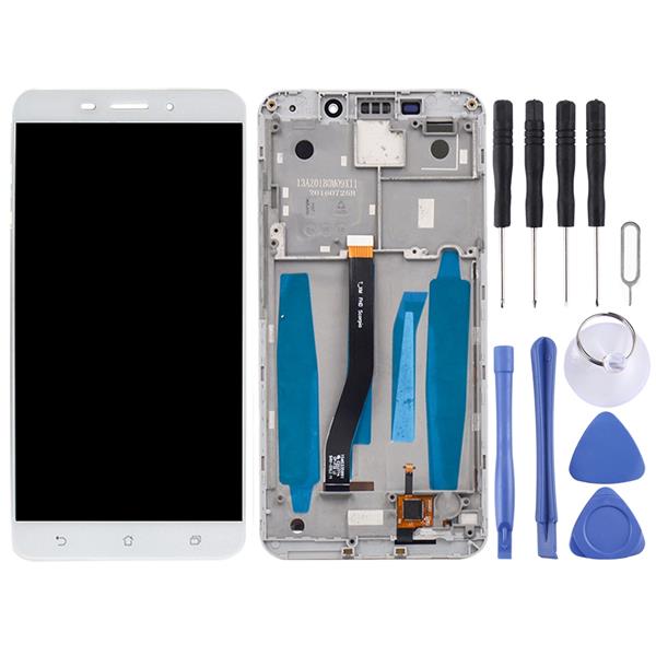 LCD Screen and Digitizer Full Assembly with Frame for Asus ZenFone 3 Laser ZC551KL Z01BD (White) Asus Replacement Parts Asus Zenfone 3 Laser