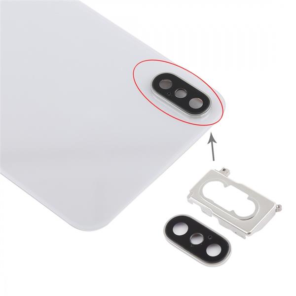 Battery Back Cover with Back Camera Bezel & Lens & Adhesive  for iPhone XS(White) iPhone Replacement Parts Apple iPhone XS