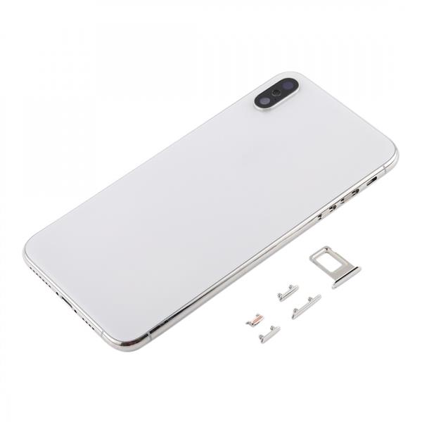 Back Cover with Camera Lens & SIM Card Tray & Side Keys for iPhone XS Max(White) iPhone Replacement Parts Apple iPhone XS Max