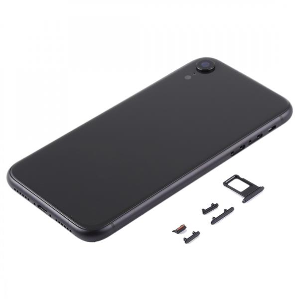 Back Housing Cover with Camera Lens & SIM Card Tray & Side Keys for iPhone XR(Black) iPhone Replacement Parts Apple iPhone XR