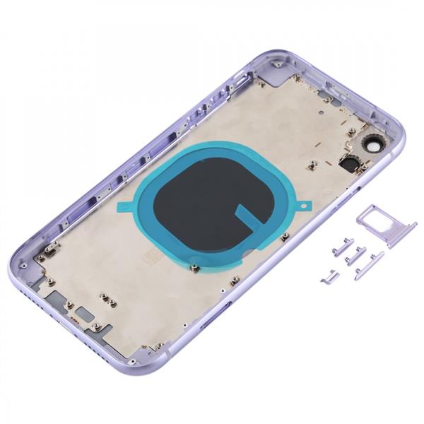 Back Housing Cover with Appearance Imitation of i11 for iPhone XR (with SIM Card Tray & Side keys)(Purple) iPhone Replacement Parts Apple iPhone XR