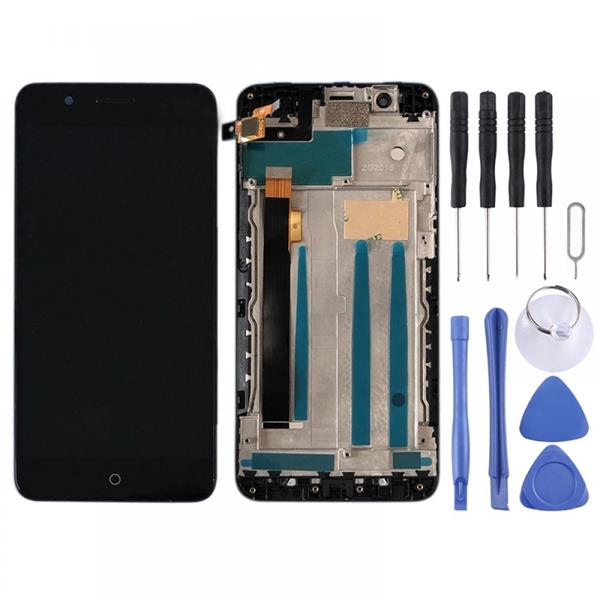LCD Screen and Digitizer Full Assembly With Frame for ZTE Blade A610 Plus / A2 Plus(Black)  ZTE Blade A610 Plus