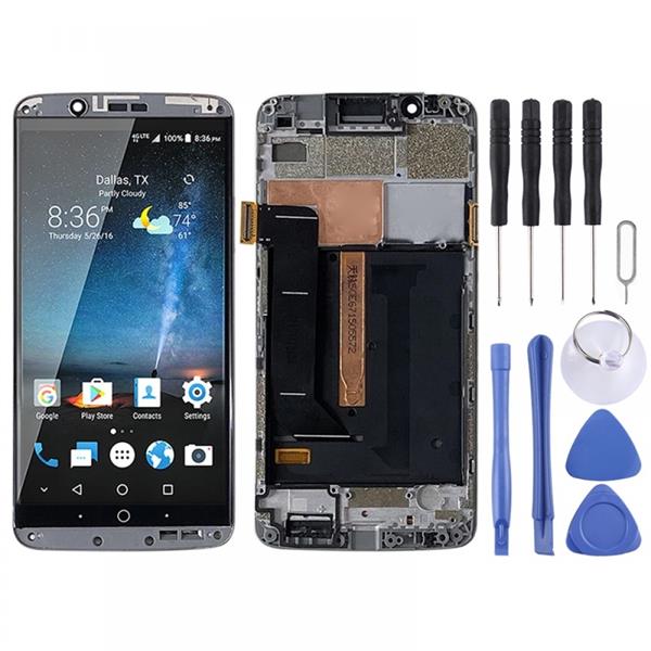 AMOLED Material LCD Screen and Digitizer Full Assembly With Frame for ZTE Axon 7 A2017 A2017U A2017G(Grey)  ZTE Axon 7 A2017