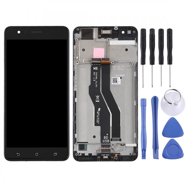 LCD Screen and Digitizer Full Assembly with Frame for Asus Zenfone 3 Zoom ZE553KL(Black) Asus Replacement Parts Asus Zenfone 3 Zoom