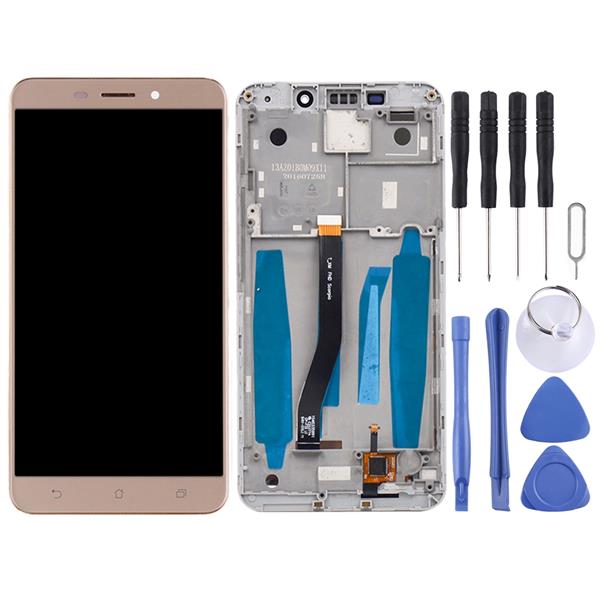 LCD Screen and Digitizer Full Assembly with Frame for Asus ZenFone 3 Laser ZC551KL Z01BD (Gold) Asus Replacement Parts Asus Zenfone 3 Laser