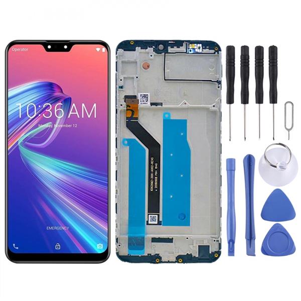 LCD Screen and Digitizer Full Assembly with Frame for Asus Zenfone Max Pro M2 ZB631KL X01BDA (Black) Asus Replacement Parts Asus Zenfone Max Pro (M2) ZB631KL