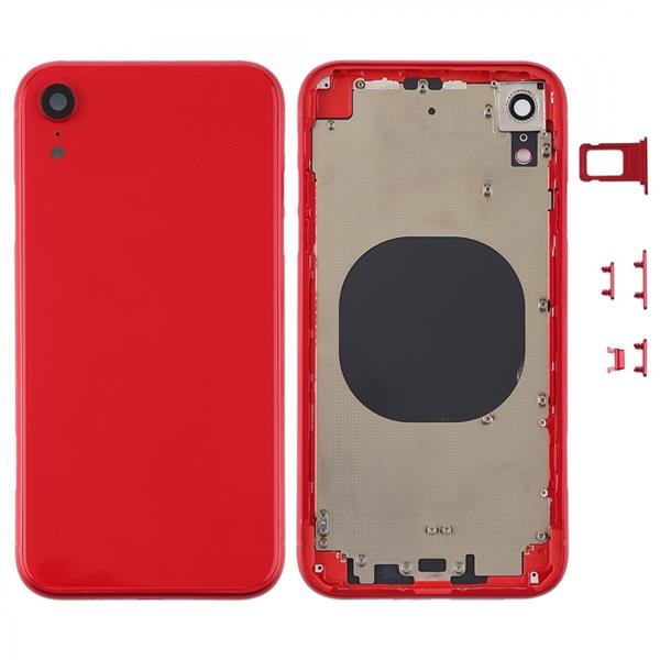 Back Housing Cover with Camera Lens & SIM Card Tray & Side Keys for iPhone XR(Red) iPhone Replacement Parts Apple iPhone XR