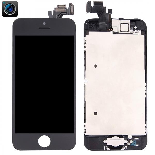 LCD Screen and Digitizer Full Assembly with Front Camera for iPhone 5(Black) iPhone Replacement Parts Apple iPhone 5