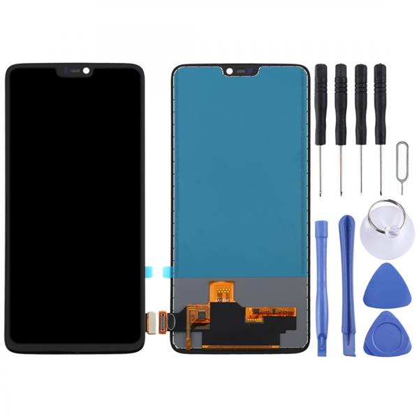 TFT Material LCD Screen and Digitizer Full Assembly for OnePlus 6 A6000(Black) Other Replacement Parts OnePlus 6