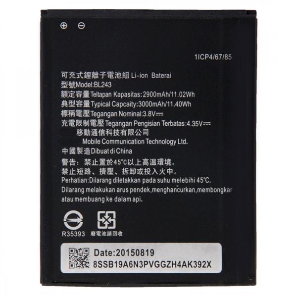 BL243 2900mAh Rechargeable Li-ion Battery for Lenovo Lemon K3 Note Other Replacement Parts Lenovo Lemon K3 Note