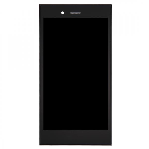 LCD Screen and Digitizer Full Assembly with Frame for BlackBerry Z3 (Black)  BlackBerry Z3
