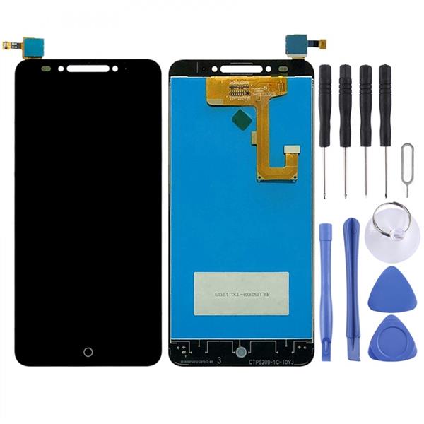 LCD Screen and Digitizer Full Assembly with Fingerprint Button for Alcatel A5 5085Y (Black)  Alcatel A5