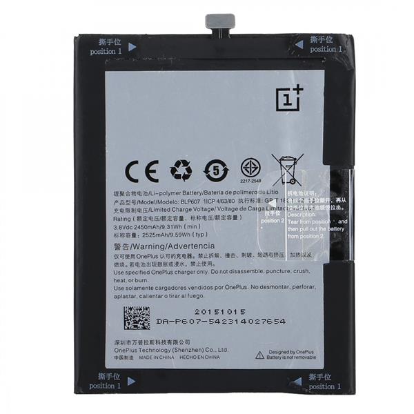 2525mAh Original Rechargeable Li-Polymer Battery for OnePlus X Other Replacement Parts OnePlus X