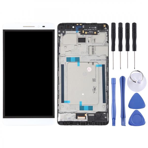 LCD Screen and Digitizer Full Assembly with Frame for Lenovo PHAB Plus PB1-770 PB1-770N PB1-770M (White) Other Replacement Parts Lenovo PHAB Plus