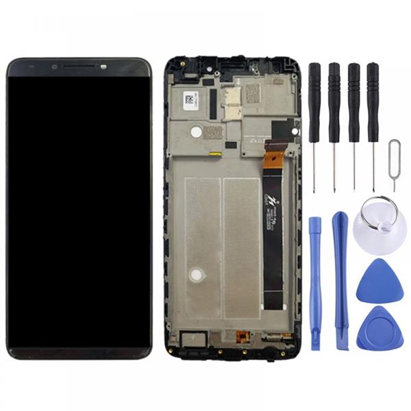LCD Screen and Digitizer Full Assembly with Frame for Alcatel 7 OT6062 (Black)  Alcatel 7