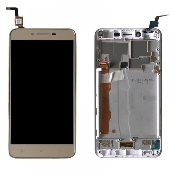 LCD Screen and Digitizer Full Assembly with Frame for Lenovo Vibe K5 A6020A40 (Gold) Other Replacement Parts Lenovo Vibe K5