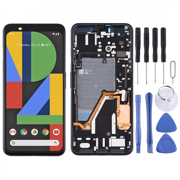 LCD Screen and Digitizer Full Assembly with Frame for Google Pixel 4XL (Black)  Google Pixel 4XL