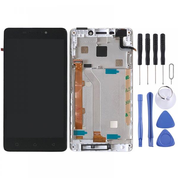 LCD Screen and Digitizer Full Assembly with Frame for Lenovo Vibe P1m P1ma40 P1mc50(White) Other Replacement Parts Lenovo Vibe P1m