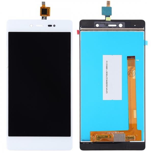 LCD Screen and Digitizer Full Assembly for Wiko Fever 4G (White)  Wiko Fever 4G