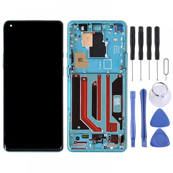 AMOLED Material LCD Screen and Digitizer Full Assembly With Frame for OnePlus 8 Pro IN2023 (Green) Other Replacement Parts OnePlus 8 Pro