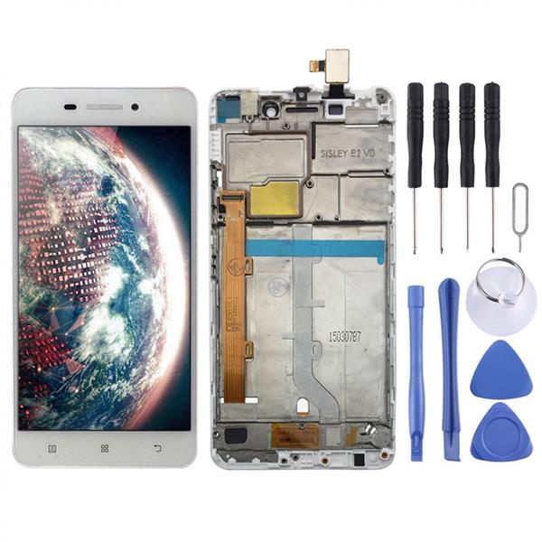 LCD Screen and Digitizer Full Assembly with Frame for Lenovo S60 S60W S60T S60A(White) Other Replacement Parts Lenovo S60