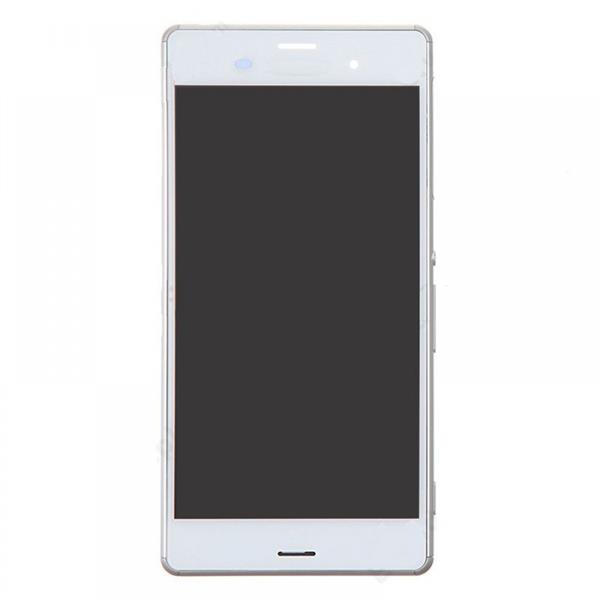 LCD Display + Touch Panel with Frame for Sony Xperia Z3 (Dual SIM Version) / D6633 / L55U (White) Sony Replacement Parts Sony Xperia Z3 (Dual SIM Version)
