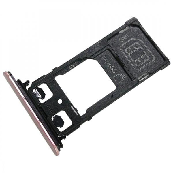 SIM1 Card Tray + SIM2 Card / Micro SD Card Tray for Sony Xperia XZ (Pink) Sony Replacement Parts Sony Xperia XZ