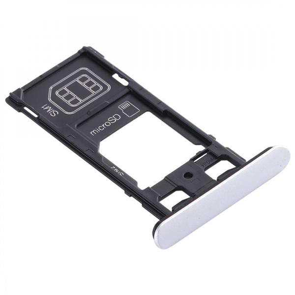 SIM Card Tray + SIM Card Tray + Micro SD Card Tray for Sony Xperia XZ2 Compact (Silver) Sony Replacement Parts Sony Xperia XZ2 Compact