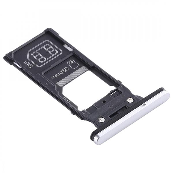 SIM Card Tray + SIM Card Tray + Micro SD Card Tray for Sony Xperia XZ2 (Silver) Sony Replacement Parts Sony Xperia XZ2
