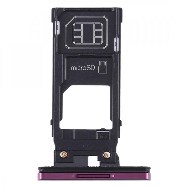 SIM Card Tray + Micro SD Card Tray for Sony Xperia XZ3(Purple) Sony Replacement Parts Sony Xperia XZ3