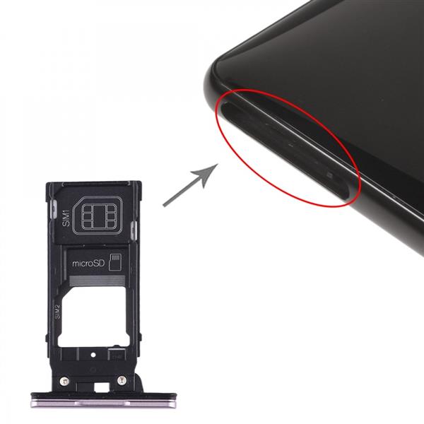 SIM Card Tray + SIM Card Tray + Micro SD Card Tray for Sony Xperia XZ2 (Pink) Sony Replacement Parts Sony Xperia XZ2