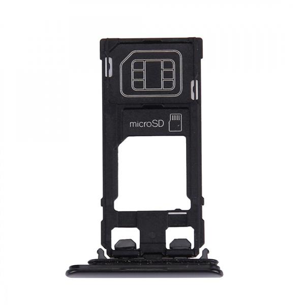 SIM Card Tray + Micro SD Card Tray for Sony Xperia XZ (Single SIM Version) (Black) Sony Replacement Parts Sony Xperia XZ