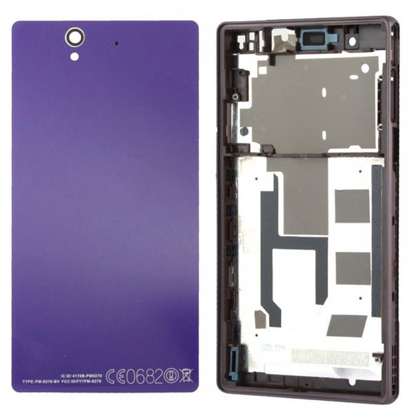 Middle Board + Battery Back Cover for Sony L36H (Purple) Sony Replacement Parts Sony Xperia Z