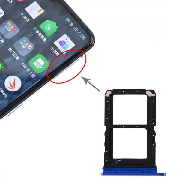 SIM Card Tray + SIM Card Tray for Realme X2 Pro(Blue) Oppo Replacement Parts Oppo Realme X2 Pro